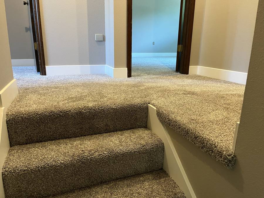 Upstairs landing and bedrooms with new carpet